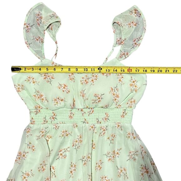 Women’s‎ No Boundaries Dress Hi-Low Size Large Green Fairycore Whimsy Grunge - Picture 9 of 11